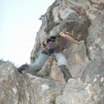 Peter in der dritten Seillänge