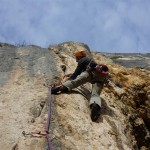 die zweite Seillänge vom Detonation Boulevard