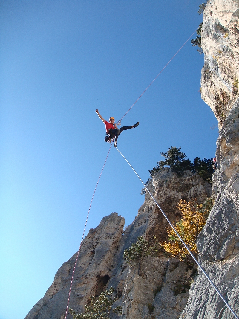 Peter bei einem 60m Abseiler