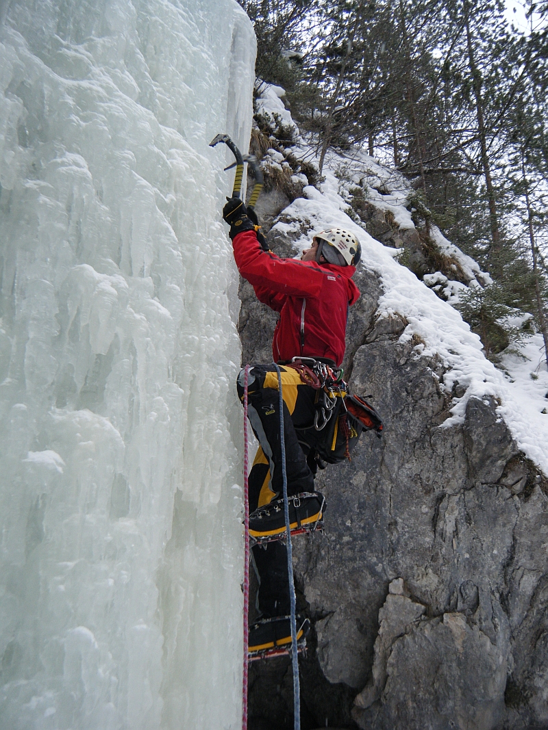 Hubert in der ersten Seillänge