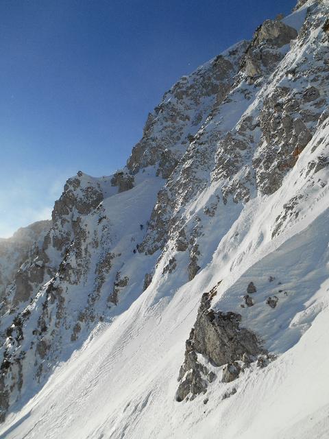 3 Leute in der Direkten Vestenkogel Nordwand