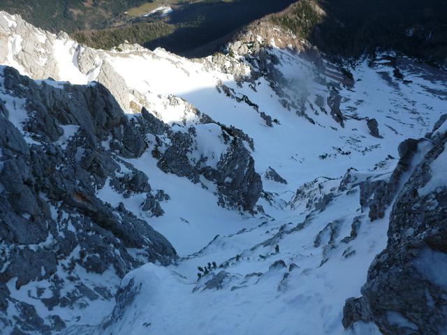 Blick nach unten vom 5. Stand