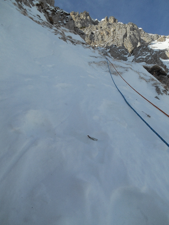 7 Michl in der Rinne im steilen Stück
